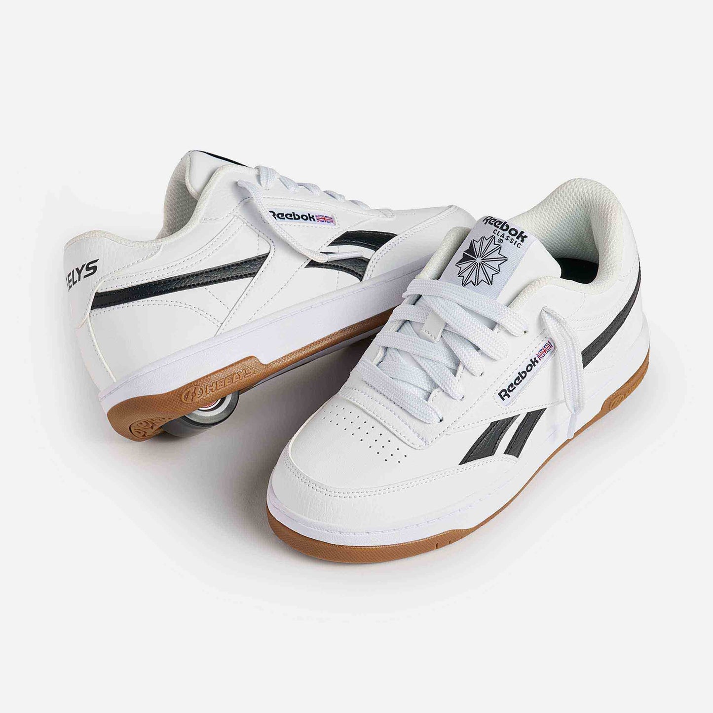 Heelys | Reebok Club C Adults | White/Black/Gum