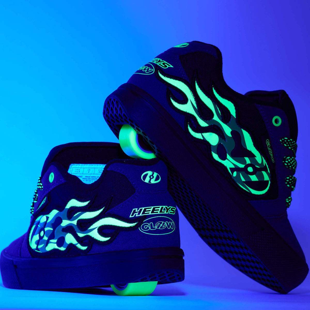 Heelys | Pro 25 Glow in the Dark - Charcoal/Black/Yellow