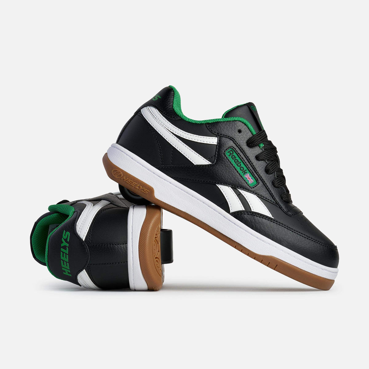Heelys | Reebok Club C - Black/White/Green