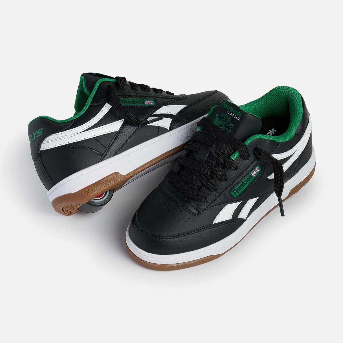 Heelys | Reebok Club C - Black/White/Green