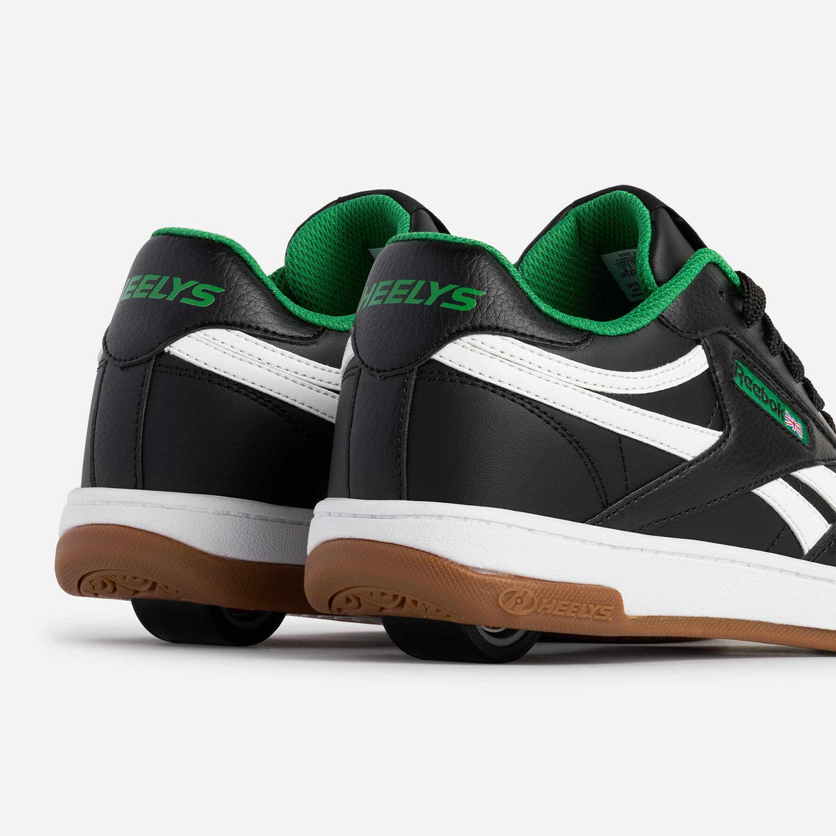 Heelys | Reebok Club C Adults - Black/White/Green