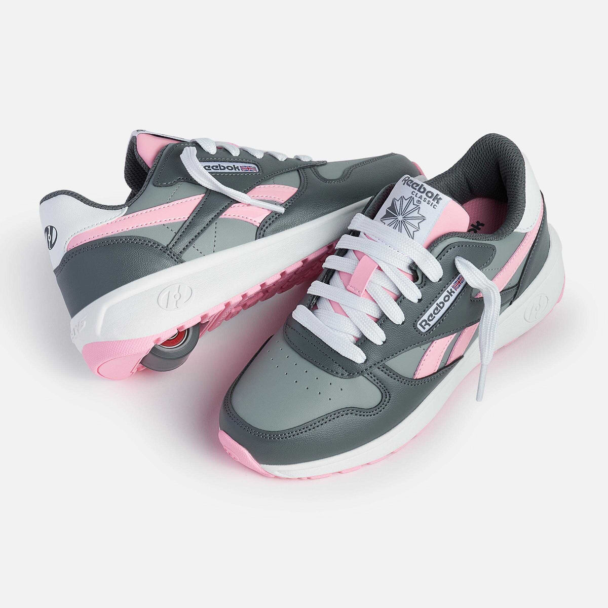 Heelys | Reebok Classic Adults - Gray/Pink/White