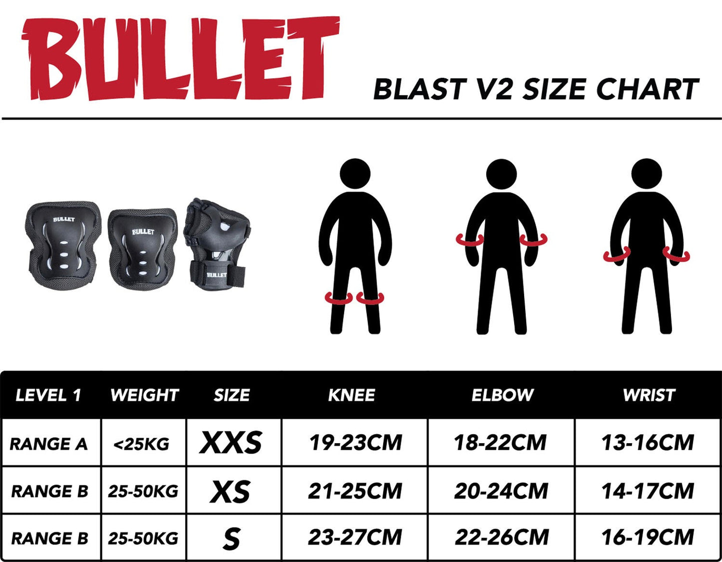 Jeu de protections triples Bullet Blast V2 Junior (3 à 6 ans)